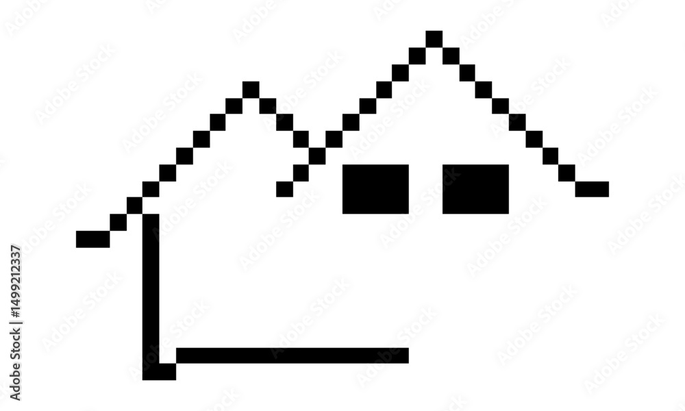 Fototapeta premium design house vector pixel art
