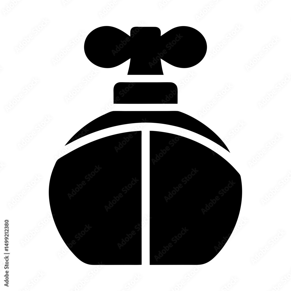 perfume bottle icon chic flat silhouette
