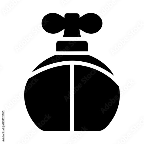 perfume bottle icon chic flat silhouette
