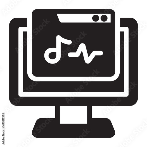 music glyph icon
