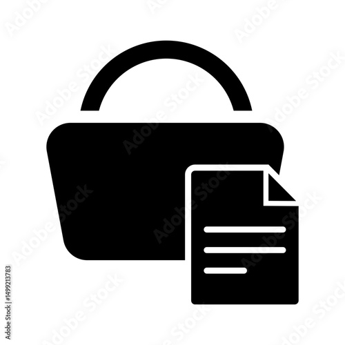 shopping list flat icon silhouette
