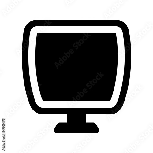 television icon flat minimalist silhouette
