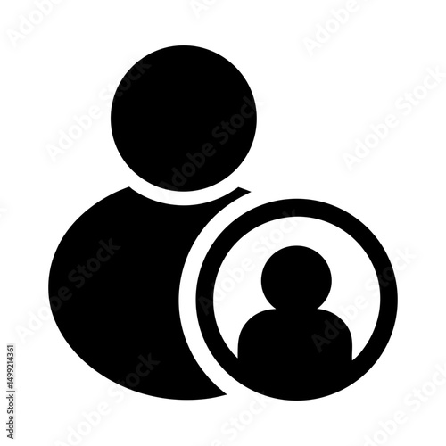 user account icon flat modern silhouette vector
