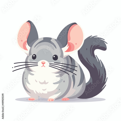 animal, fur, cute, pet, small, mammal, rodent, chinchilla, fluffy, furry, domestic, young, nature, grey, sitting, white, adorable, portrait, gray, looking, funny, one, tail, little, background, mouse,