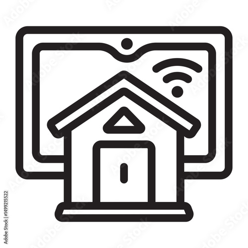 smart home line icon