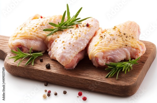 Fresh chicken thighs season...