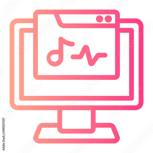 music gradient icon