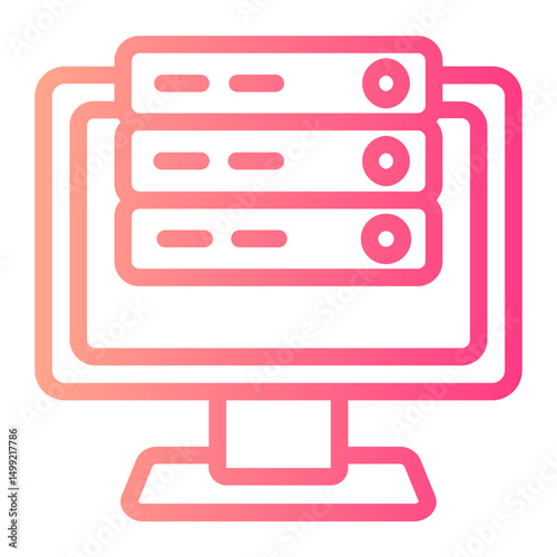 data storage gradient icon
