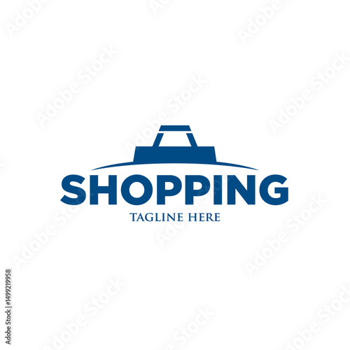 Shopping logo design template. Trendy style, vector eps 10