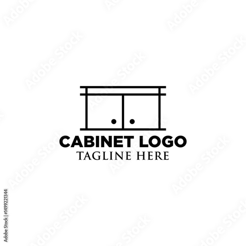 Cabinet logo design template. Trendy style, vector eps 10