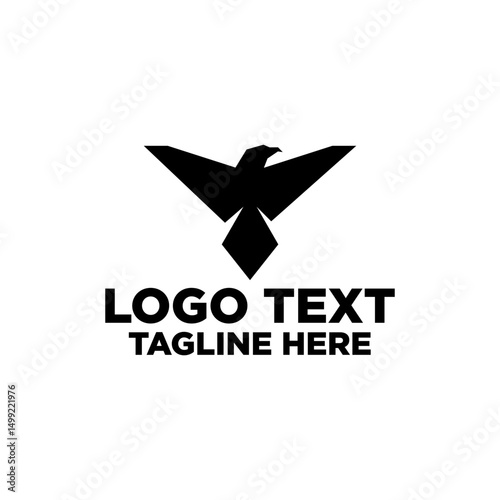 Eagle logo design template. Trendy style, vector eps 10