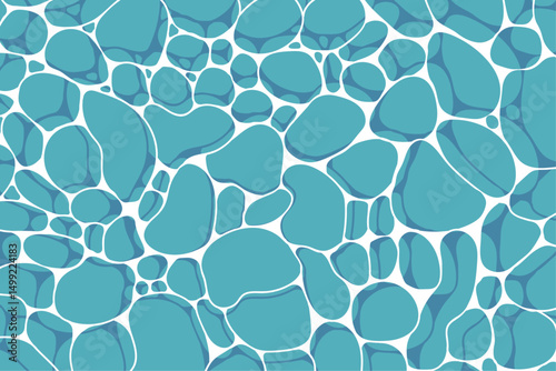 vector summer cartoon illustration of sea water
