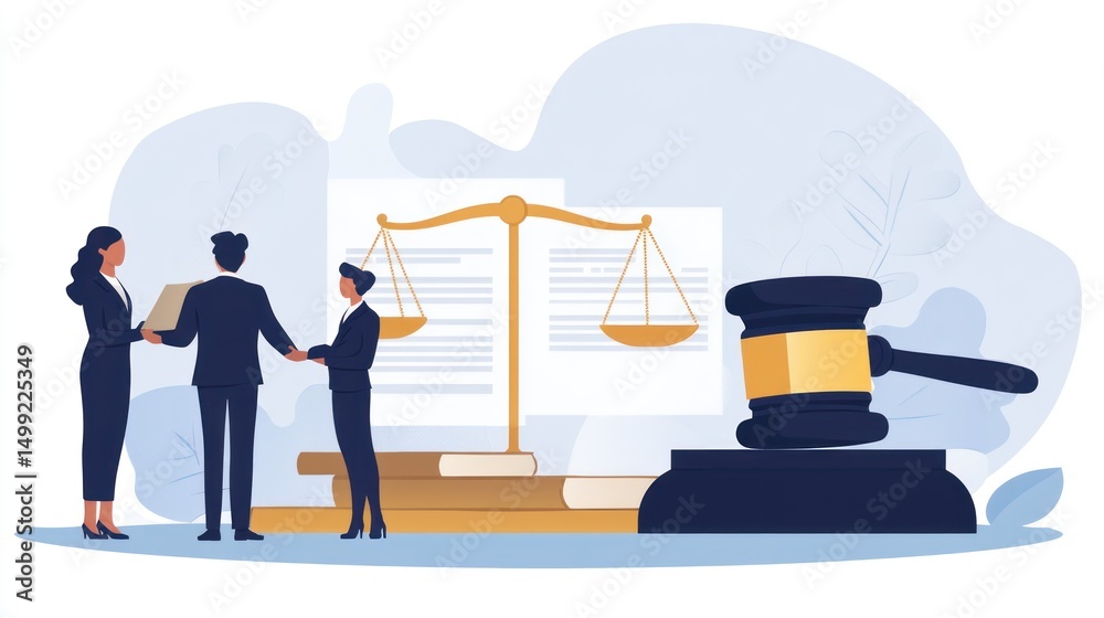 Obraz premium Businesspeople shaking hands after legal agreement