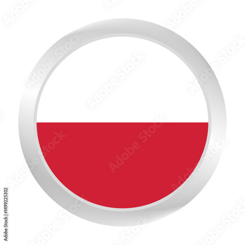 Flag of poland. Circle flag icon logo. Round flag. Flag icon. Standard color. Digital illustration. Vector illustration. Free Download Flag of poland. Circle flag icon logo. Round flag. Flag icon. Standard color. Digital illustration. Vector illustration. - GFXLoad