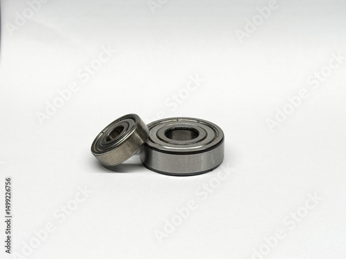 ball bearings on isolated white background