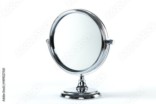 wall-mounted shaving mirror isolated on white background