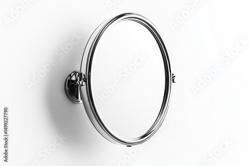 wall-mounted shaving mirror isolated on white background