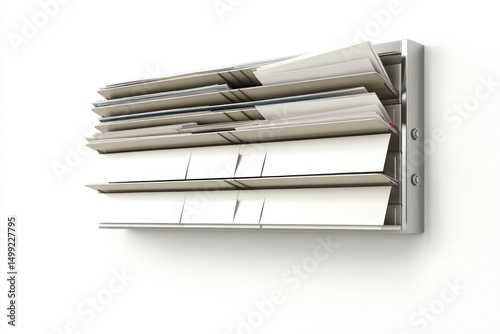 wall-mounted mail sorter isolated on white background