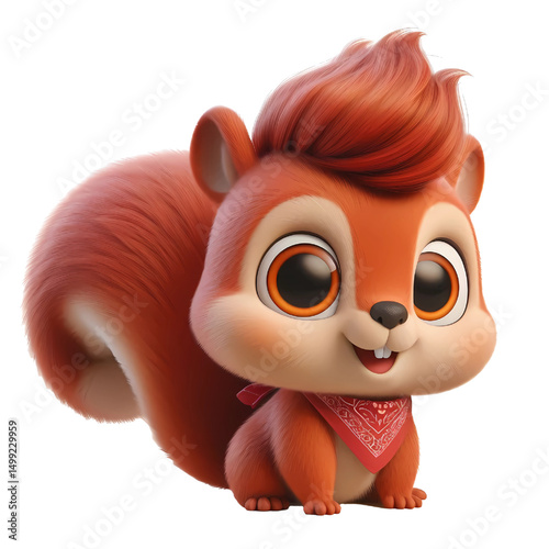 Cutout squirell on transparent background