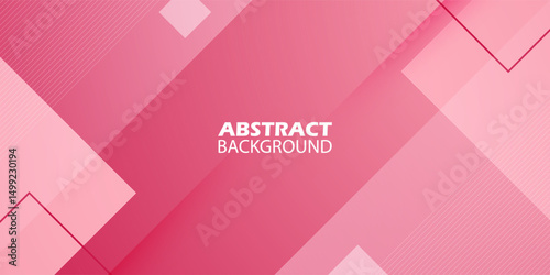 Abstract overlap square trendy pink background. Overlap square gradient red and pink pattern design. Bright banner background. Eps10 vector