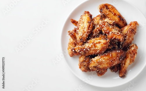 Crispy, glazed chicken wing...
