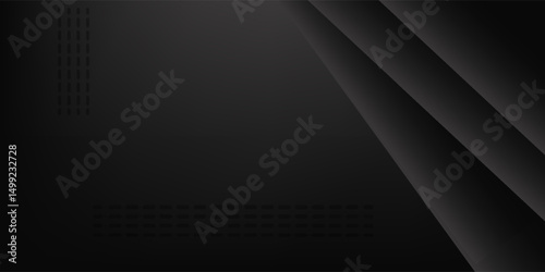 Abstract Black wallpaper background with diagonal lines and dots for business presentations. Vector illustration