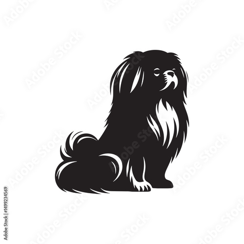 Wallpaper Mural "Majestic Pekingese Vector Silhouette: Elegant Dog Design Featuring Luxurious Fur, Distinctive Flat Face, and Royal Stance in Minimalist Style for Craft, Print, and Digital Art"
 Torontodigital.ca