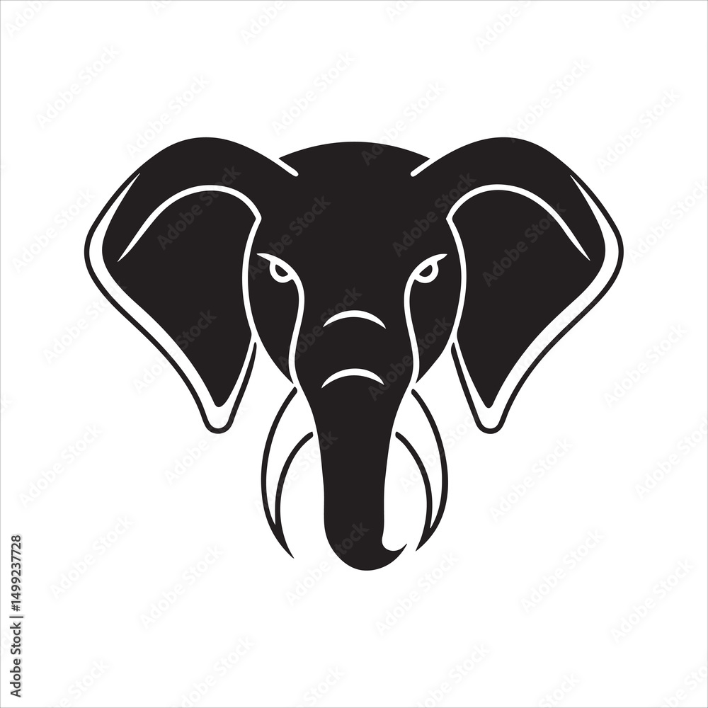 Fototapeta premium Jumbo elephant silhouette vector