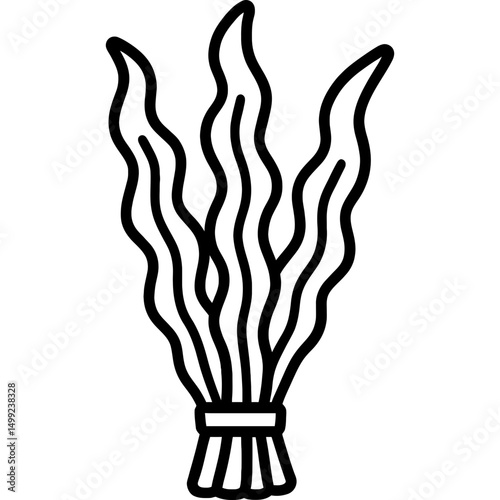 Minimalist Seaweed Bundle Outline Icon