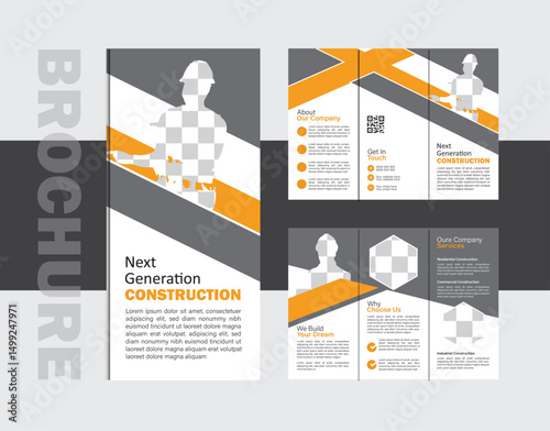 Modern Constraction brochure design with vector and RGB color