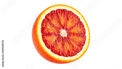 A fresh, juicy orange fruit slice isolated on a white or black background photo