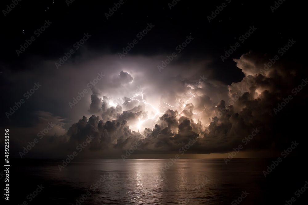 Fototapeta premium Mesmerizing Catatumbo lightning in natural wonder 