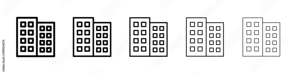 Apartment icon or logo illustration outline black style Apartment icon or logo illustration outline black style