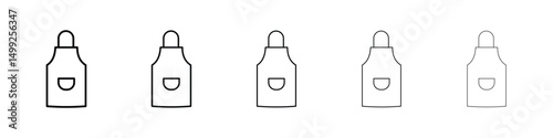 Apron icon or logo illustration outline black style