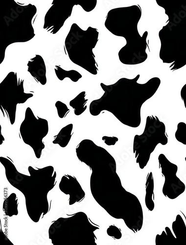 Abstract cow print design.