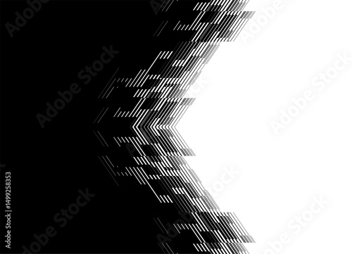 Transition from color to color. Vector pattern of abstract pixels from lines. For sports, advertising, packaging, posters, covers. Striped design element. Vector background. Frame
