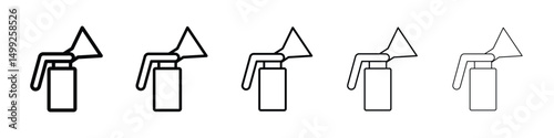 Breast pump icon or logo illustration outline black style