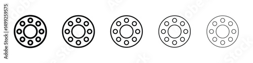 Car bearing icon or logo illustration outline black style
