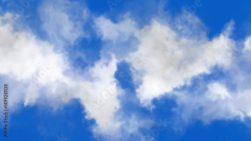 White clouds motion graphic clouds effects on Blue Sky,  Green sky, Cloud, Transition, Weather, Nature, Rain,