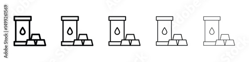 Commodity icon or logo illustration outline black style