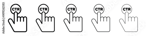 CTR icon or logo illustration outline black style