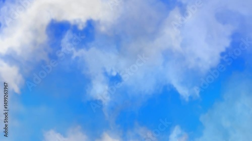 White clouds motion graphic clouds effects on Blue Sky, Cloud, Transition, Smoke, Storm, Weather
