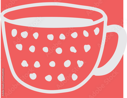 Restaurant table setting cups. Drawing, ink, line art, vector