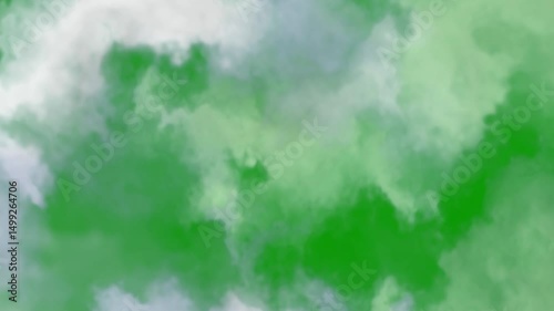Beautiful white clouds motion graphic clouds effects, clouds, cloud on green sky screen background