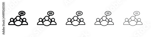 Expert opinion icon or logo illustration outline black style