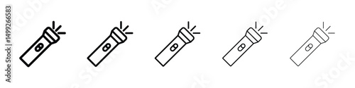Flash icon or logo illustration outline black style