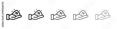 Foam icon or logo illustration outline black style