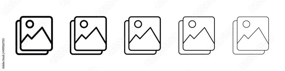 Gallery icon or logo illustration outline black style Gallery icon or logo illustration outline black style