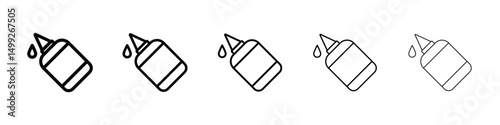 Glue icon or logo illustration outline black style