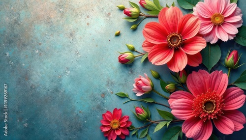 Subtle repeating floral motif on textured surface, soft, elegant